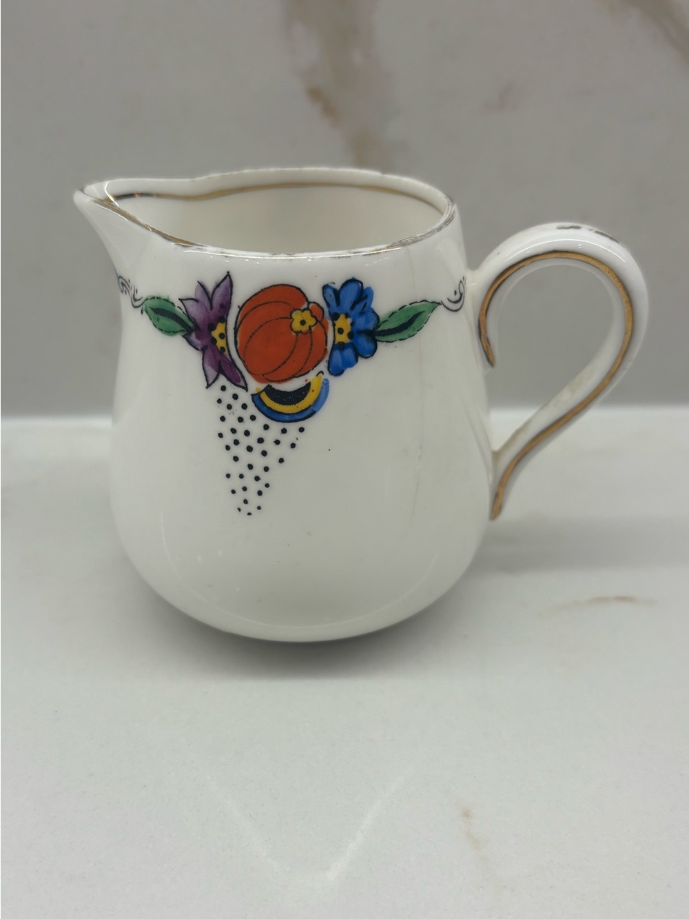 Vintage The Original Birks China 1928 Art Deco Small Pitcher Creamer England